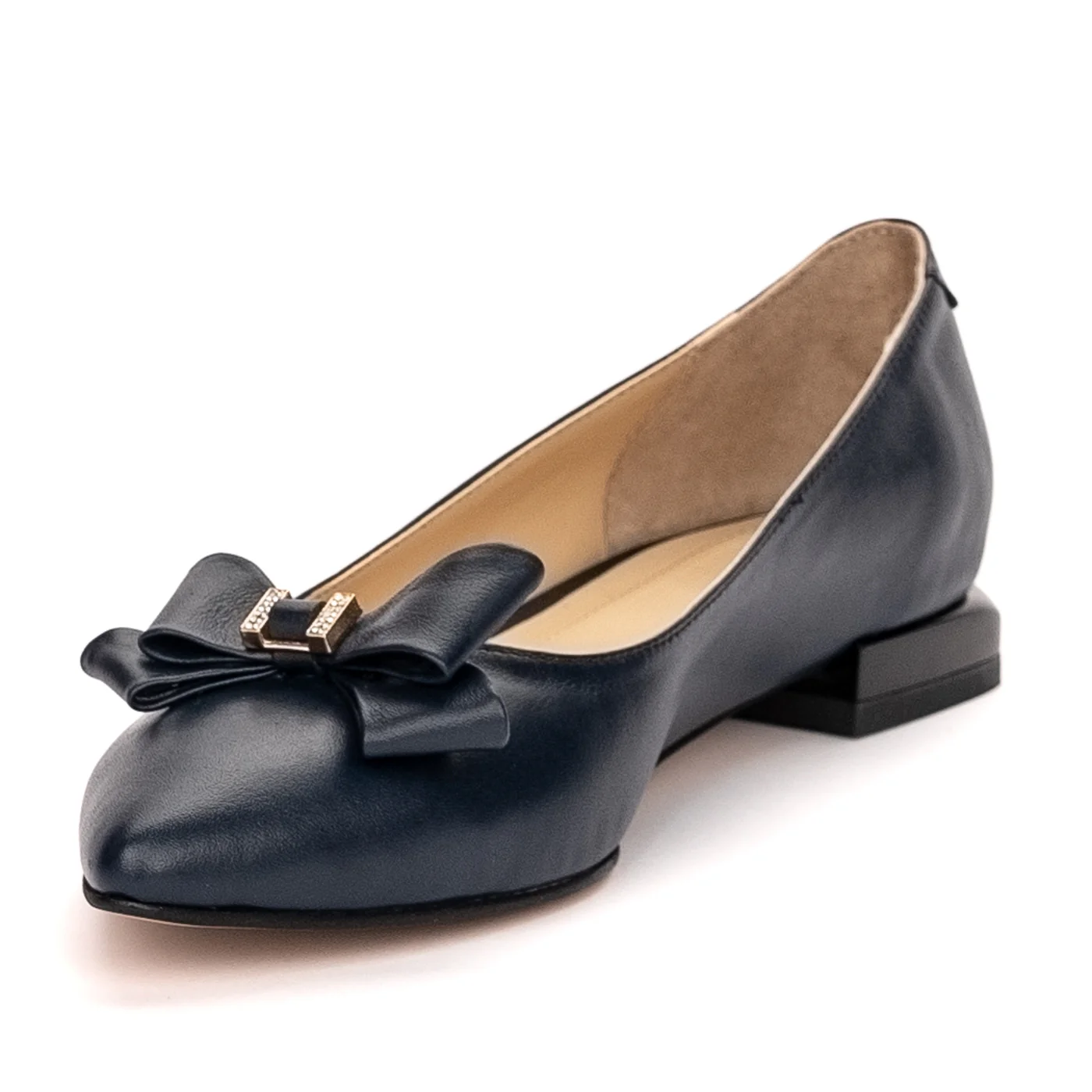 Balerini dama din piele naturala bleumarin 13398 - Image 3