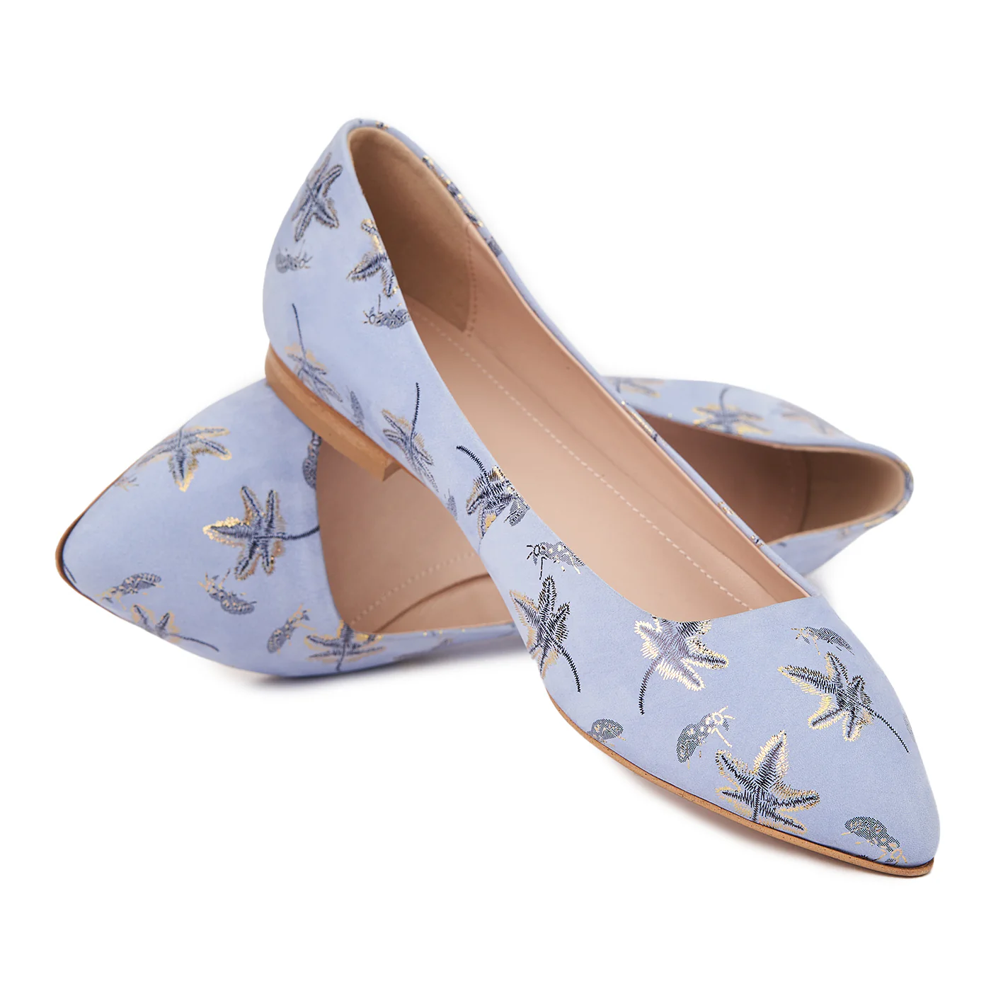 Balerini dama din piele naturala blue 4660 - Image 4