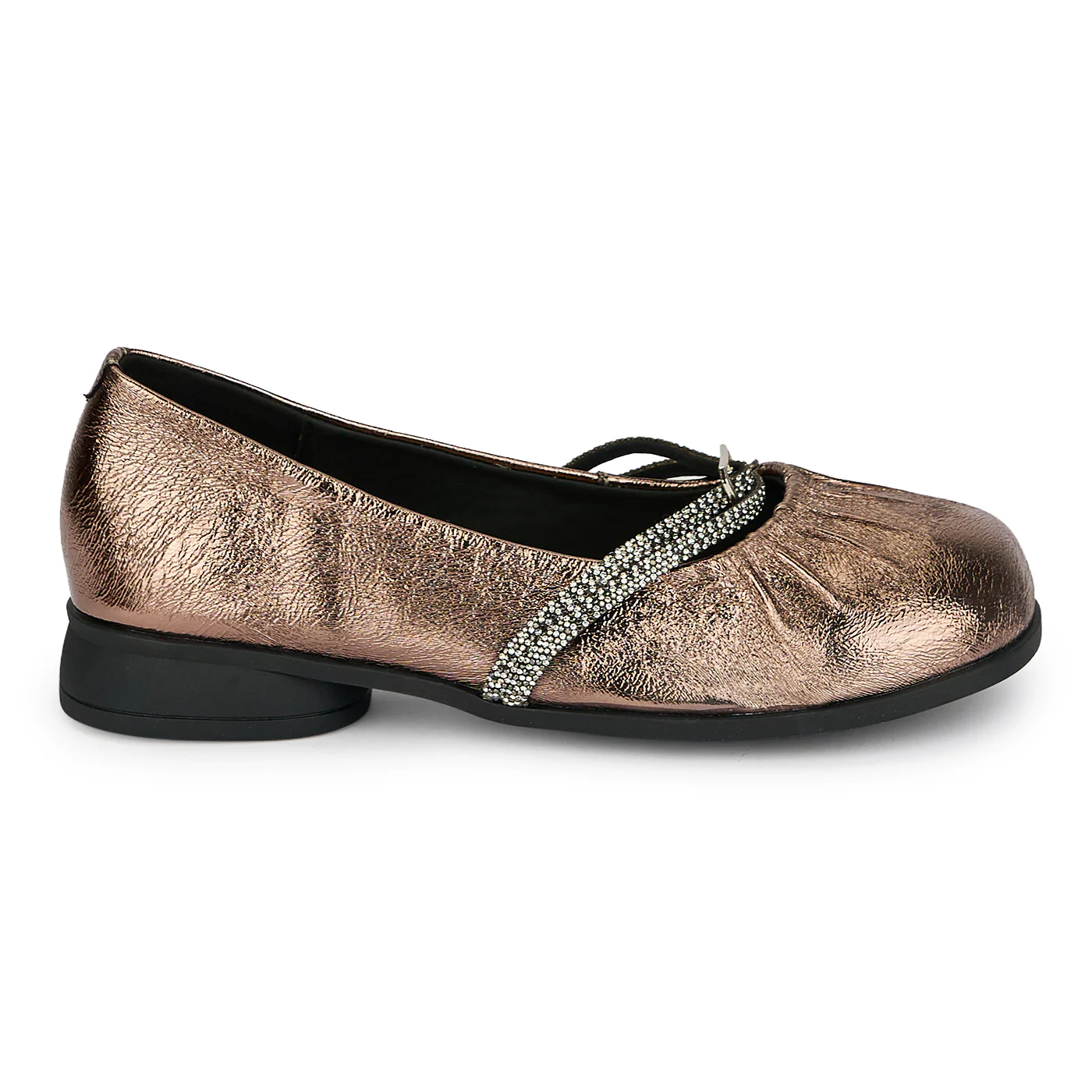 Balerini dama din piele naturala bronz 19373