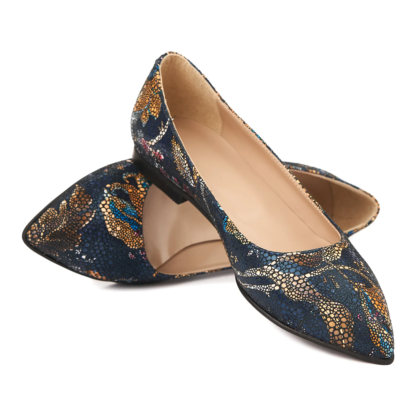 Balerini dama din piele naturala bleumarin 4658 - Image 3