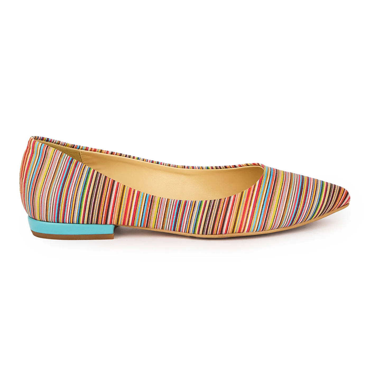 Balerini dama din piele naturala multicolor 15351
