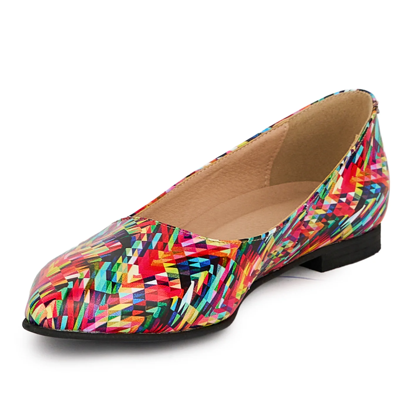 Balerini dama din piele naturala multicolora 18681 - Image 3