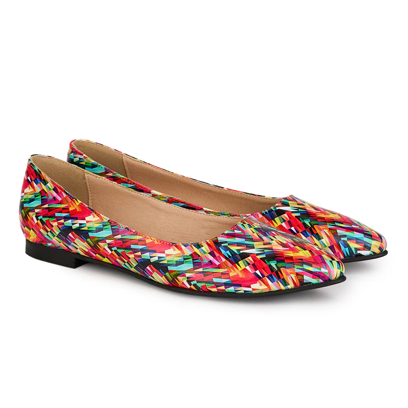 Balerini dama din piele naturala multicolora 18681 - Image 4