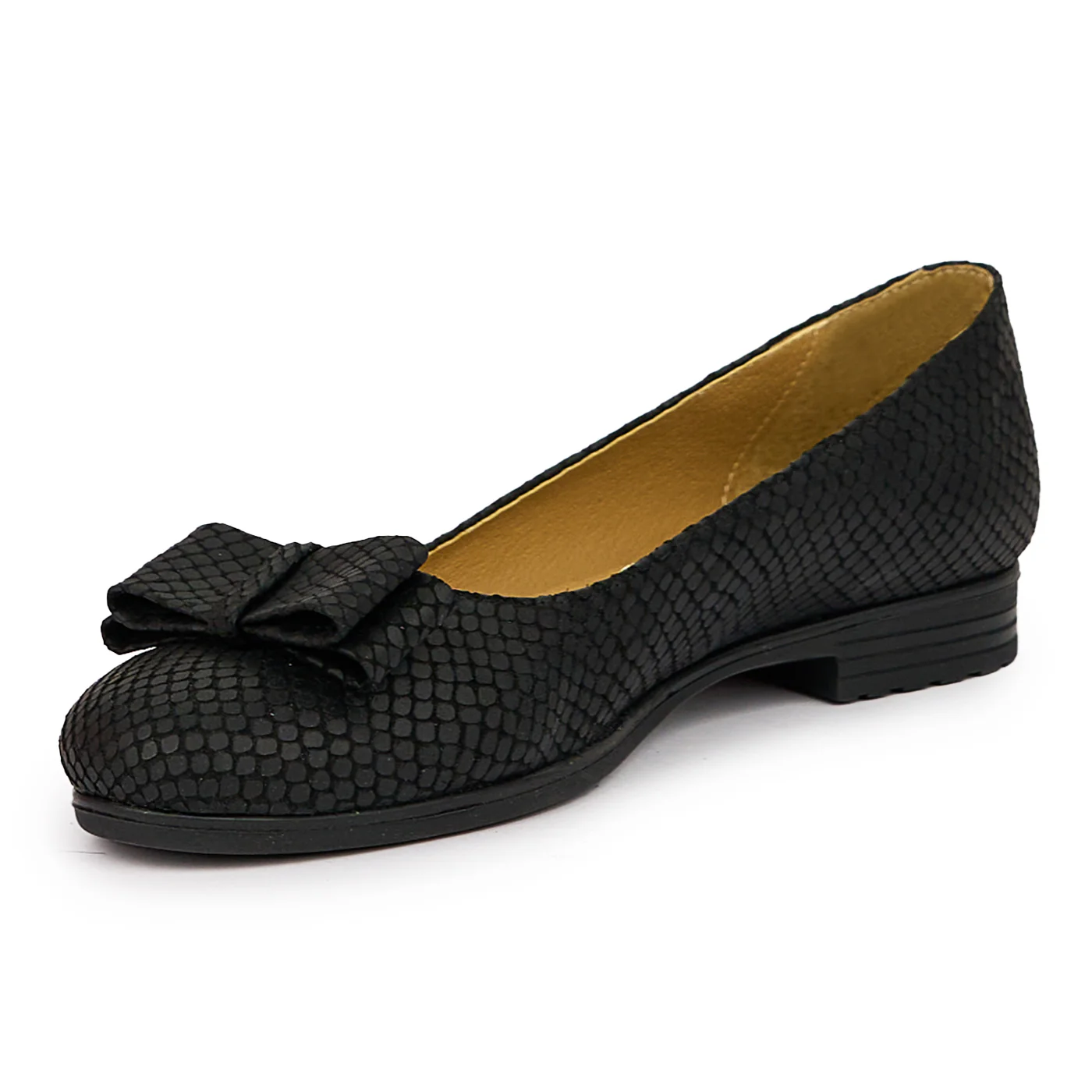 Balerini dama din piele naturala neagra 14424 - Image 3