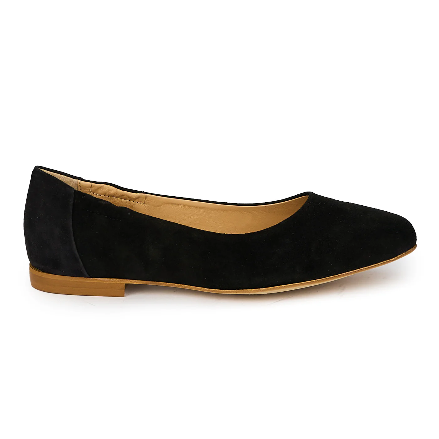 Balerini dama din piele naturala neagra 18032