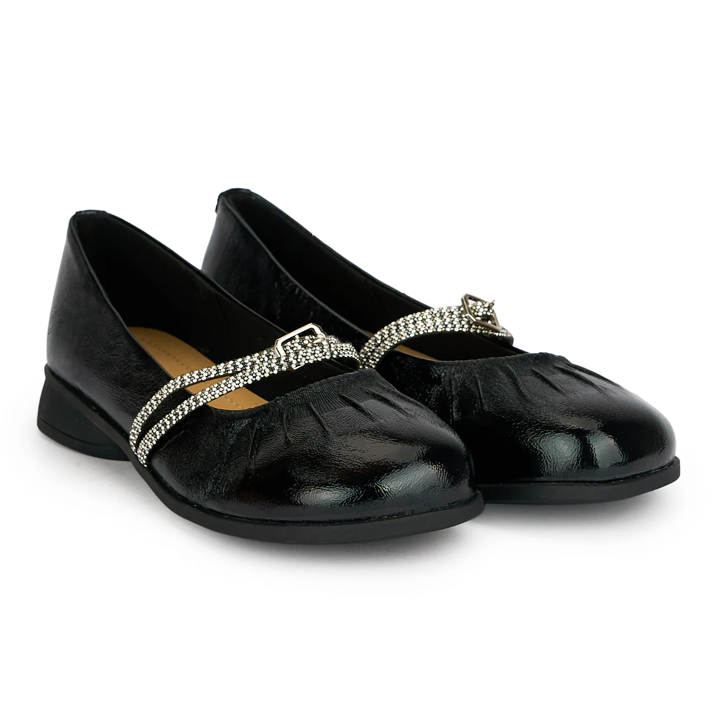Balerini dama din piele naturala neagra 19372 - Image 4