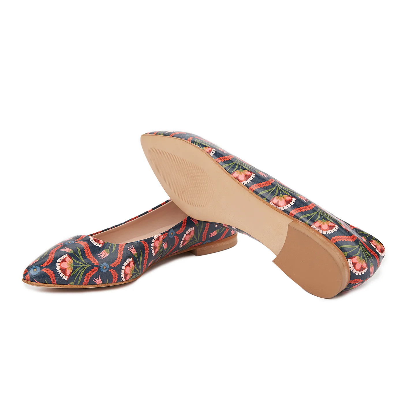 Balerini dama din piele naturala print 4662 - Image 3