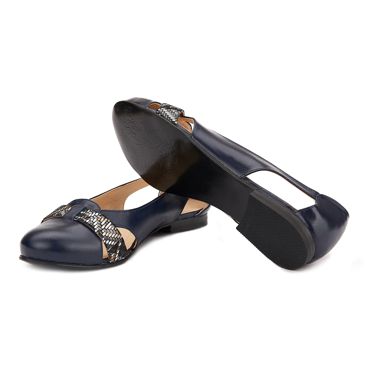 Balerini din piele naturala navy 1501 - Image 4