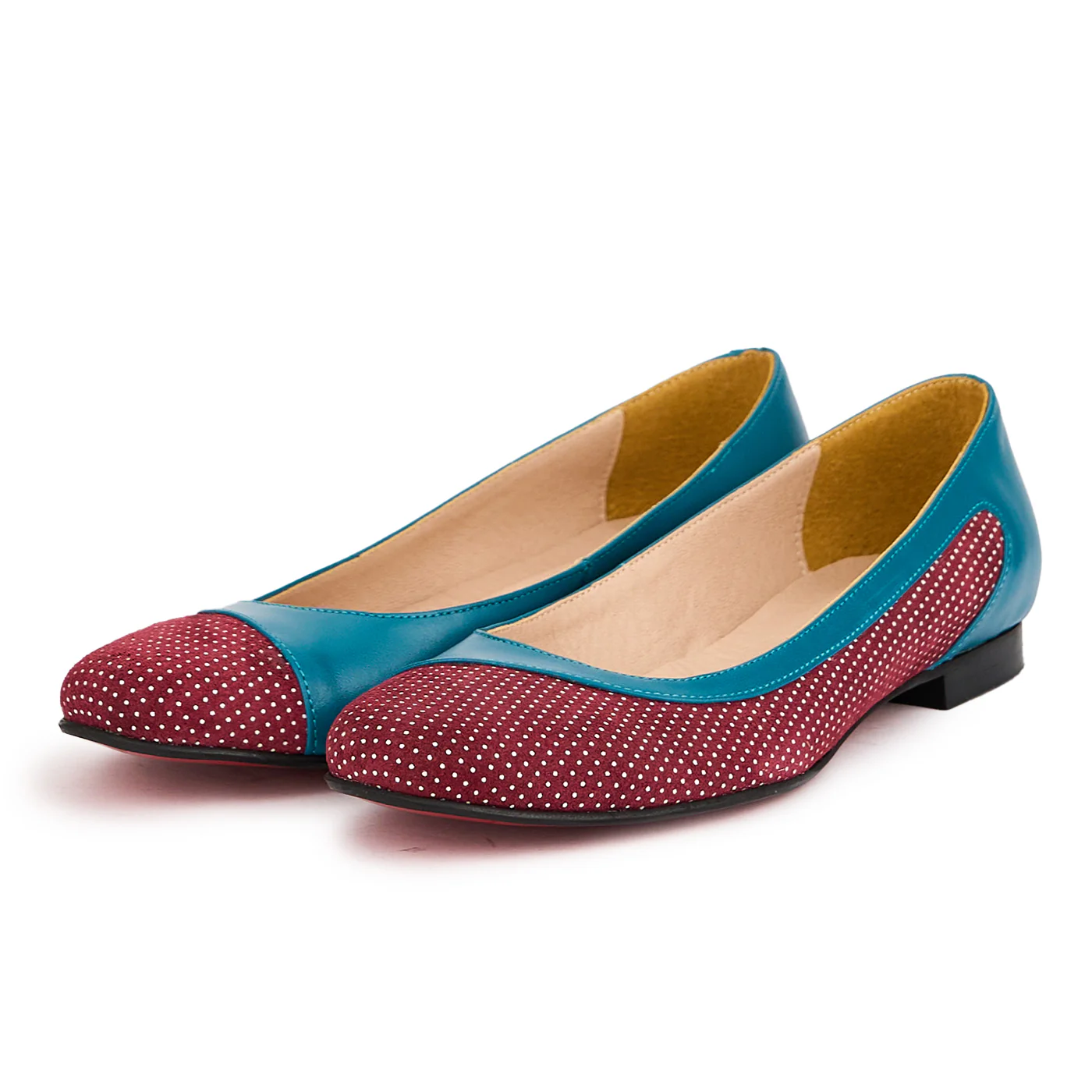 Balerini eleganti dama din piele naturala multicolor 16521 - Image 3