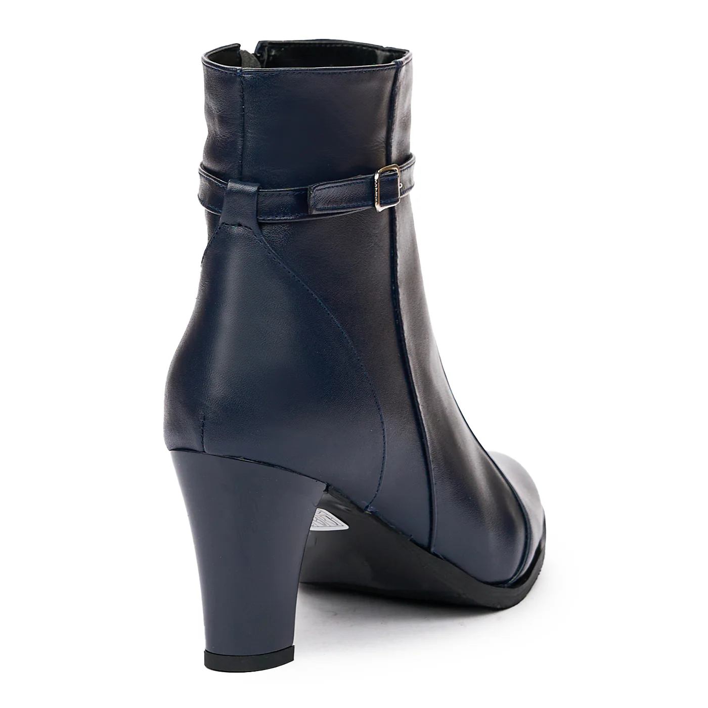 Botine Bleumarin Piele Naturala Toc 8 Cm 6558 - Image 2
