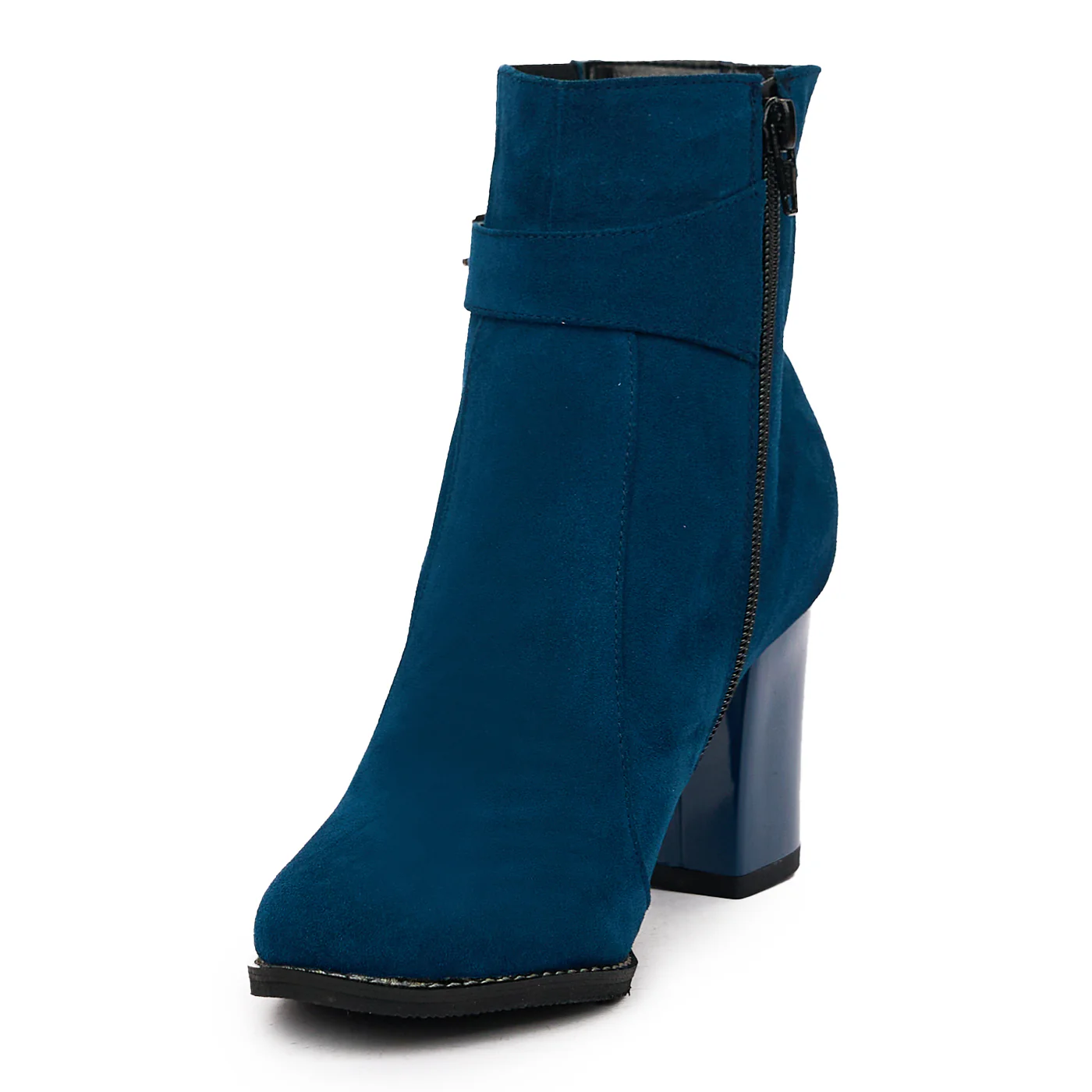 Botine cu Toc Dama Piele Naturala Bleumarin 6761 - Image 4