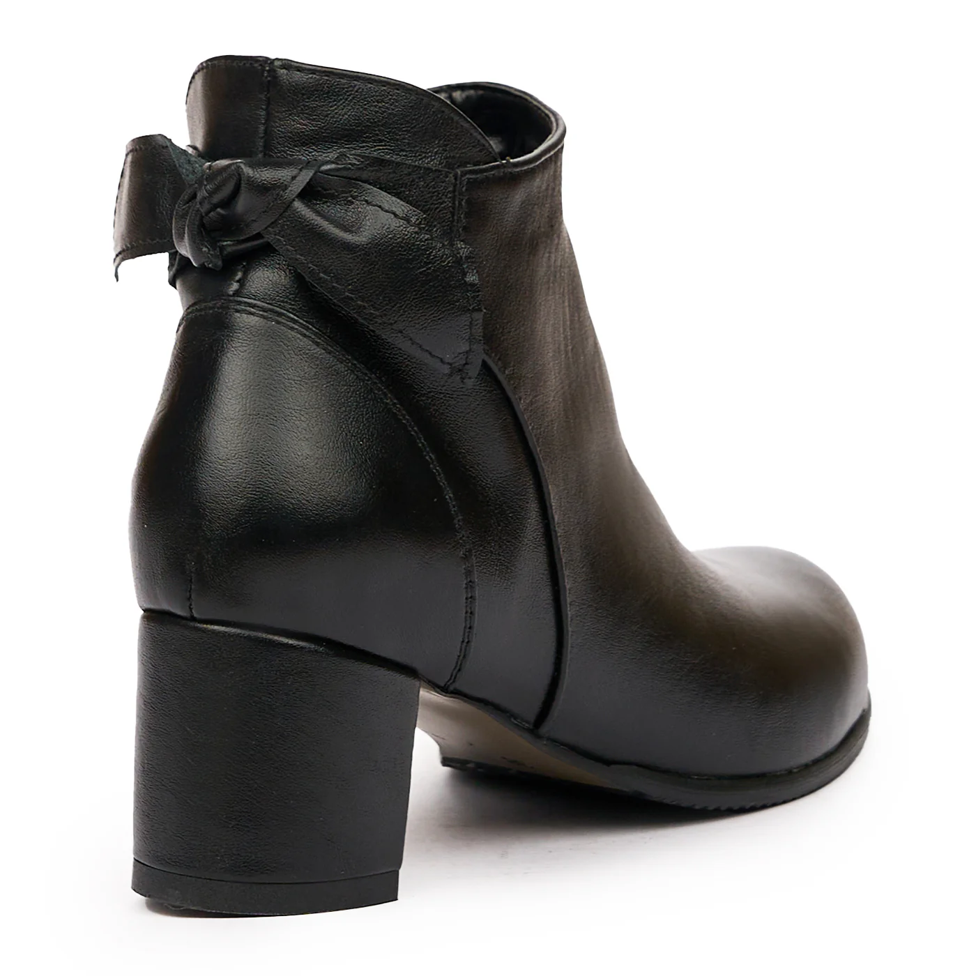 Botine cu Toc din Piele Negre 6612 - Image 2