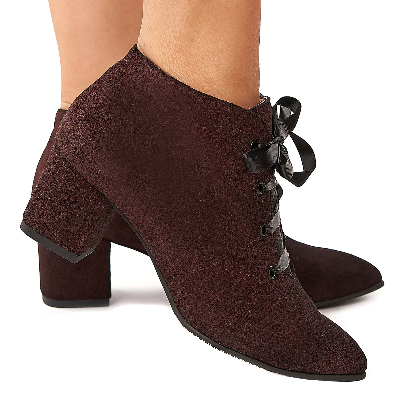 Botine cu Toc Gros Piele Naturala 6109