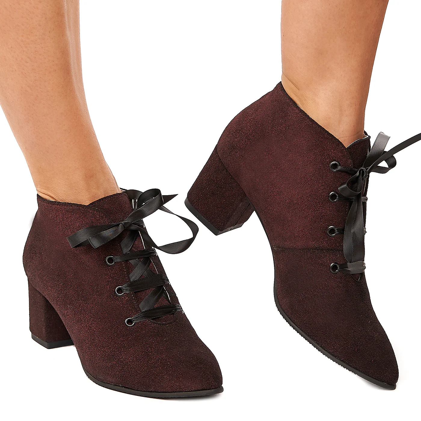 Botine cu Toc Gros Piele Naturala 6109 - Image 2