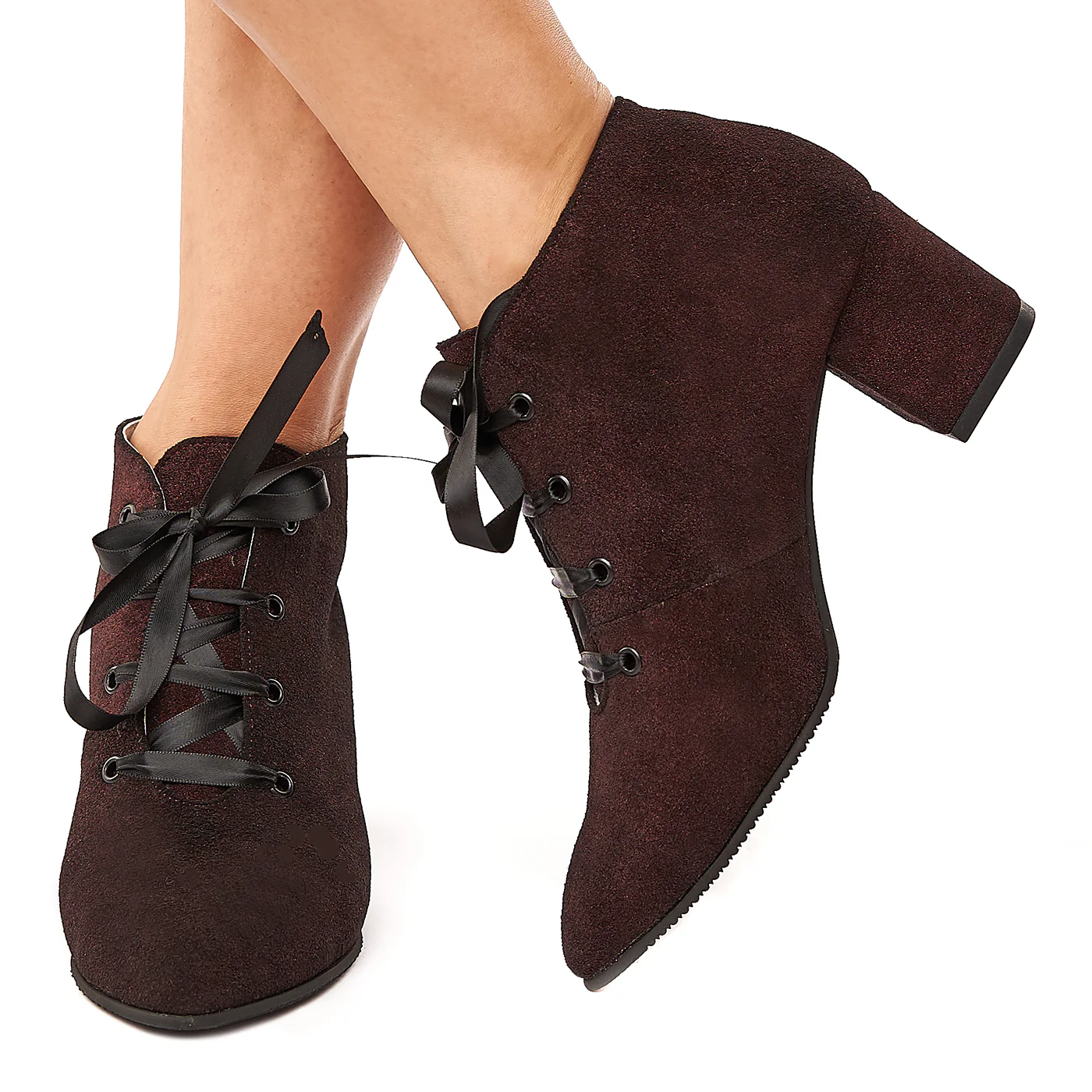 Botine cu Toc Gros Piele Naturala 6109 - Image 3