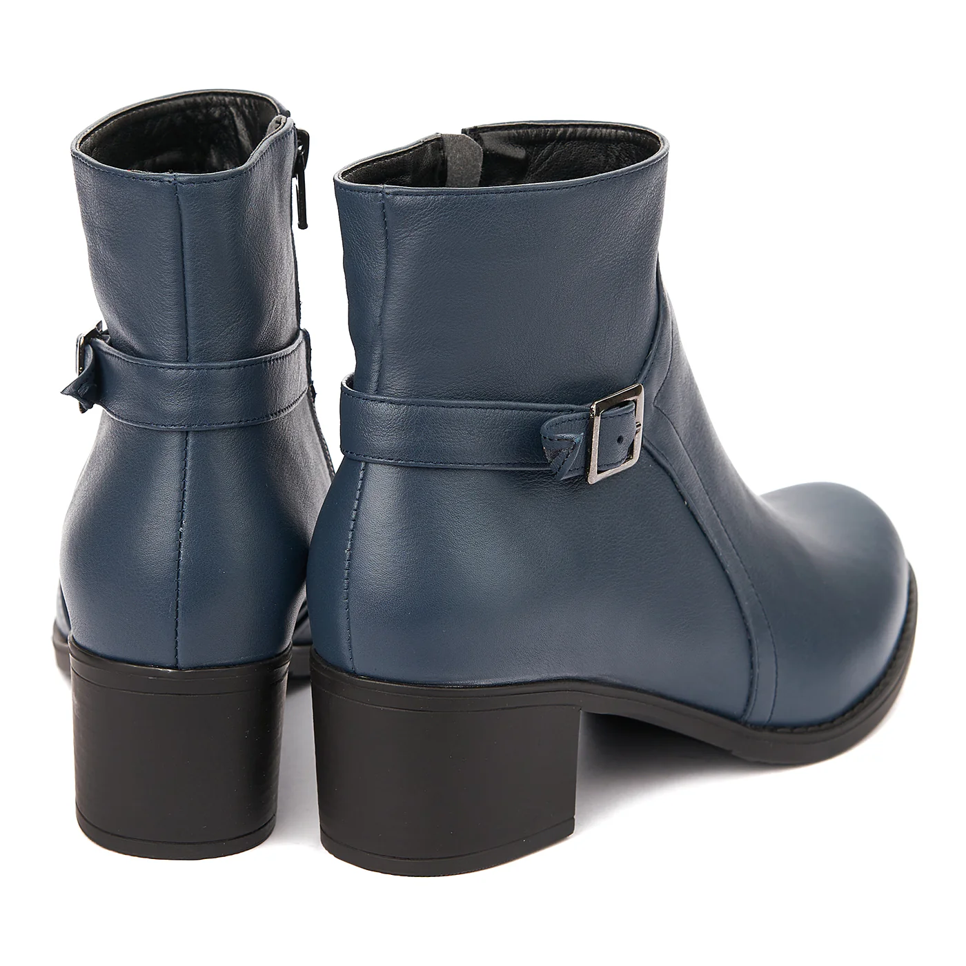 Botine dama albastre din piele naturala 6235 - Image 2