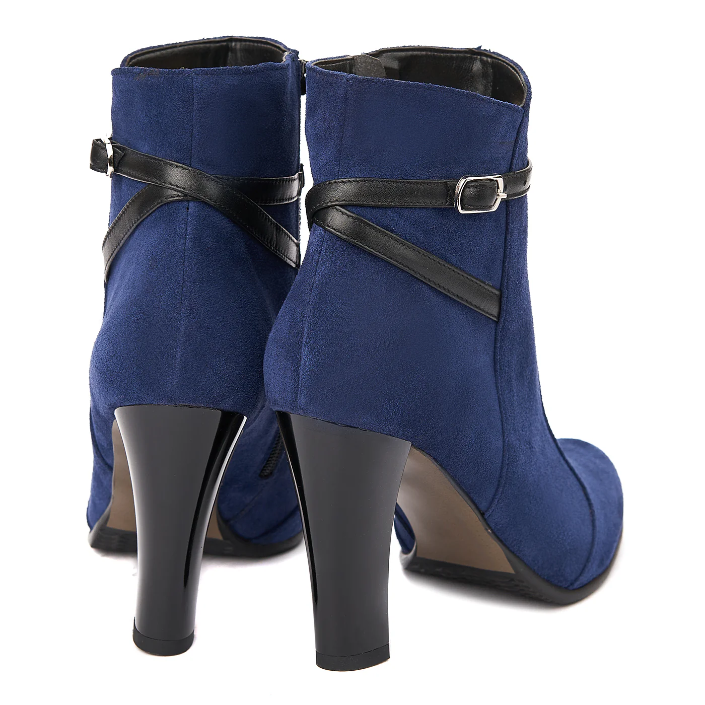 Botine dama albastre din piele naturala 6252 - Image 2