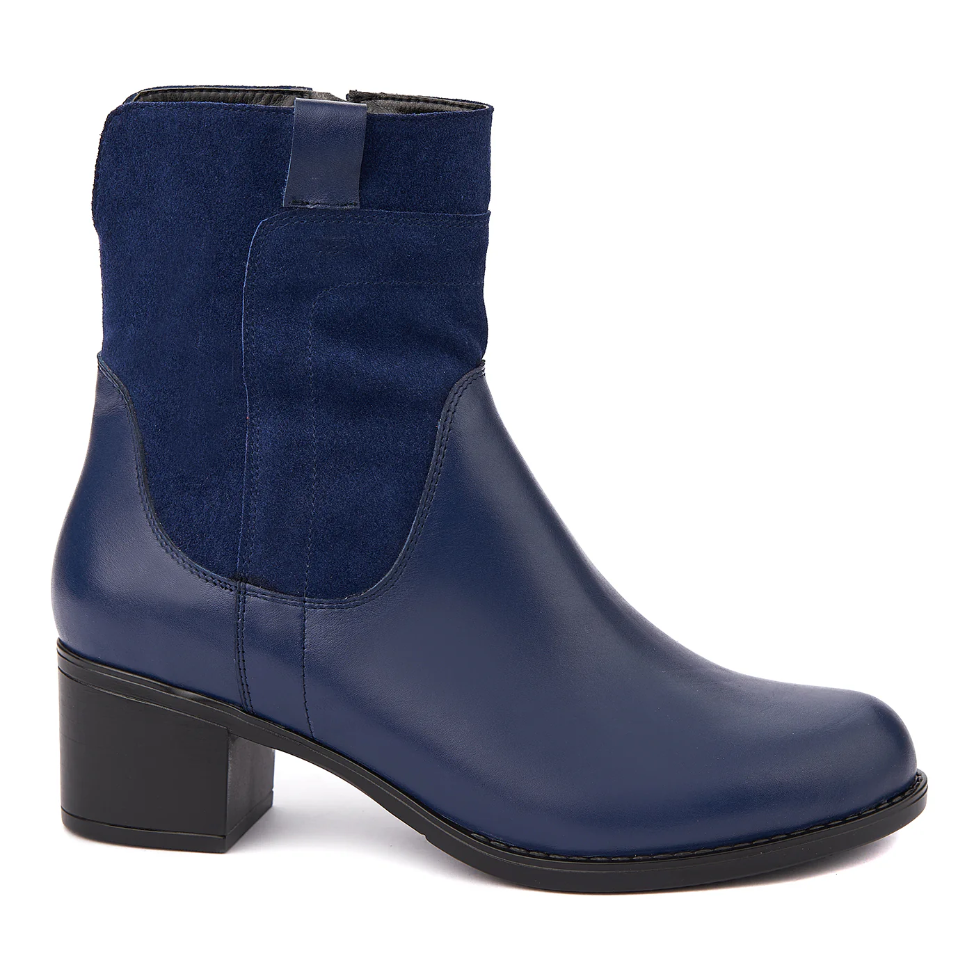 Botine dama albastre din piele naturala 6302