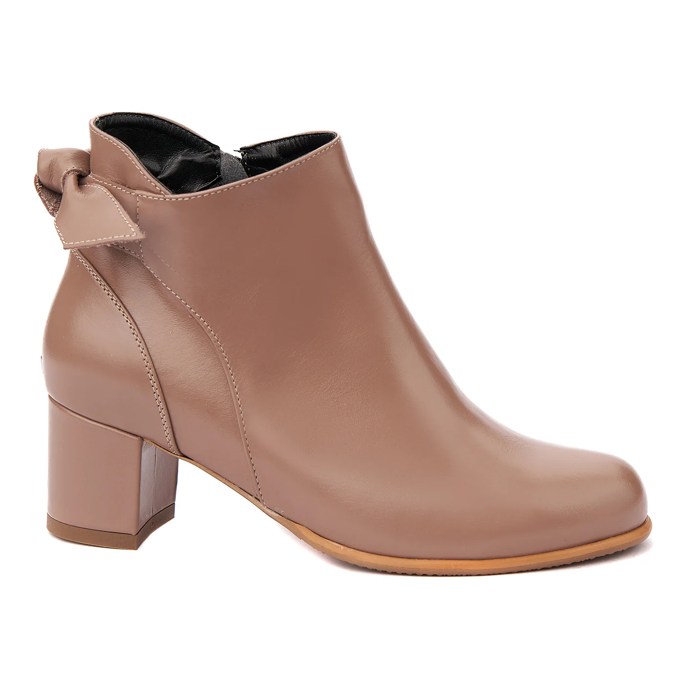 Botine dama bej din piele naturala 6291