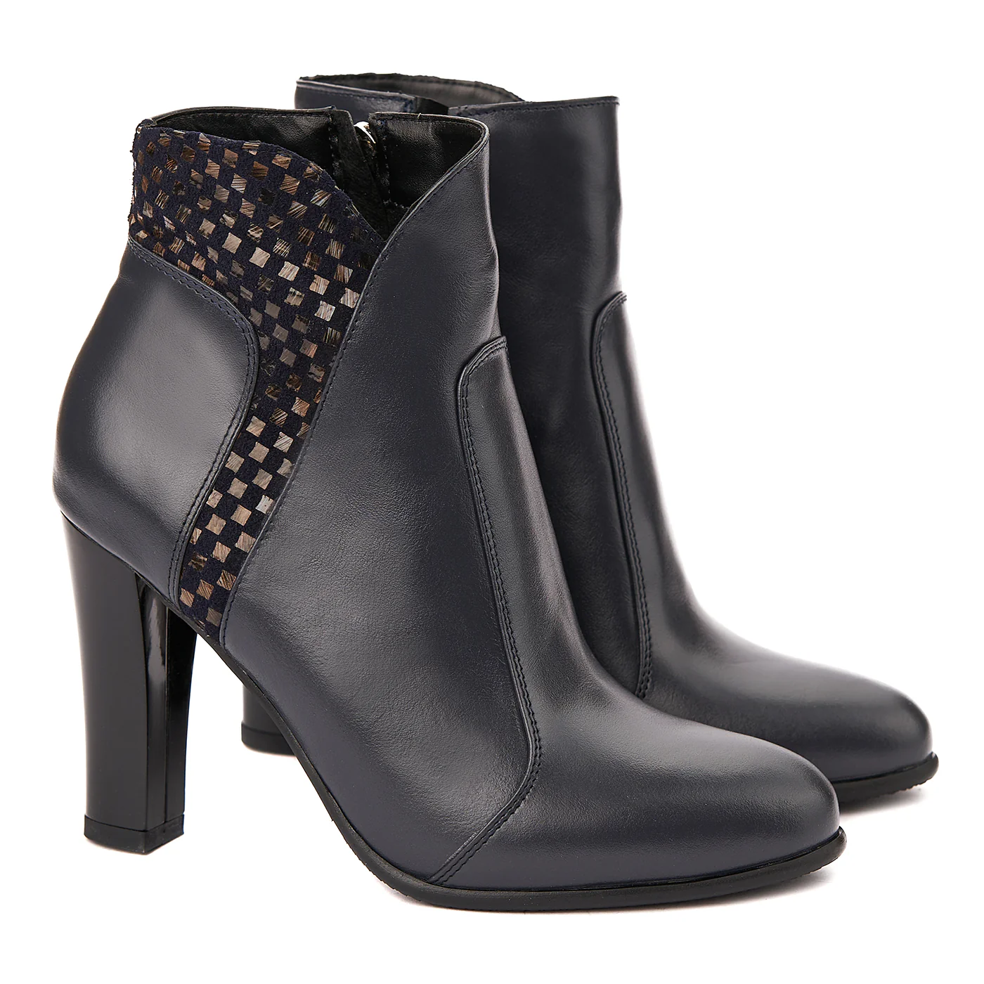 Botine dama bleumarin din piele naturala 6193