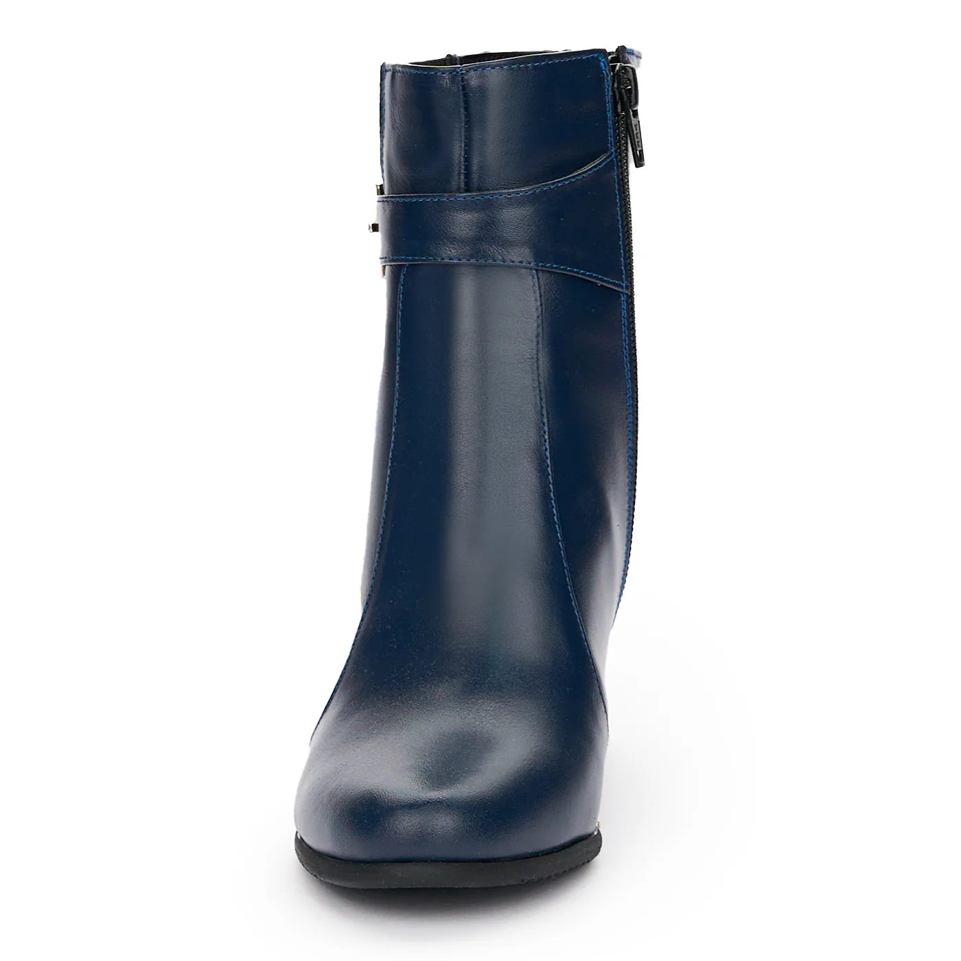 Botine Dama Bleumarin Piele Naturala Toc 7.5 Cm 12404 - Image 3