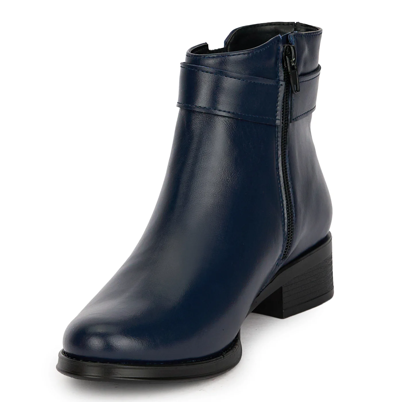 Botine dama din piele naturala bleumarin 19141 - Image 3