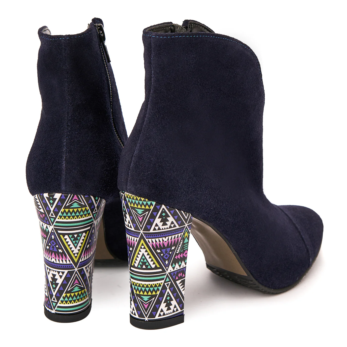 Botine dama din piele naturala bleumarin 6353 - Image 2