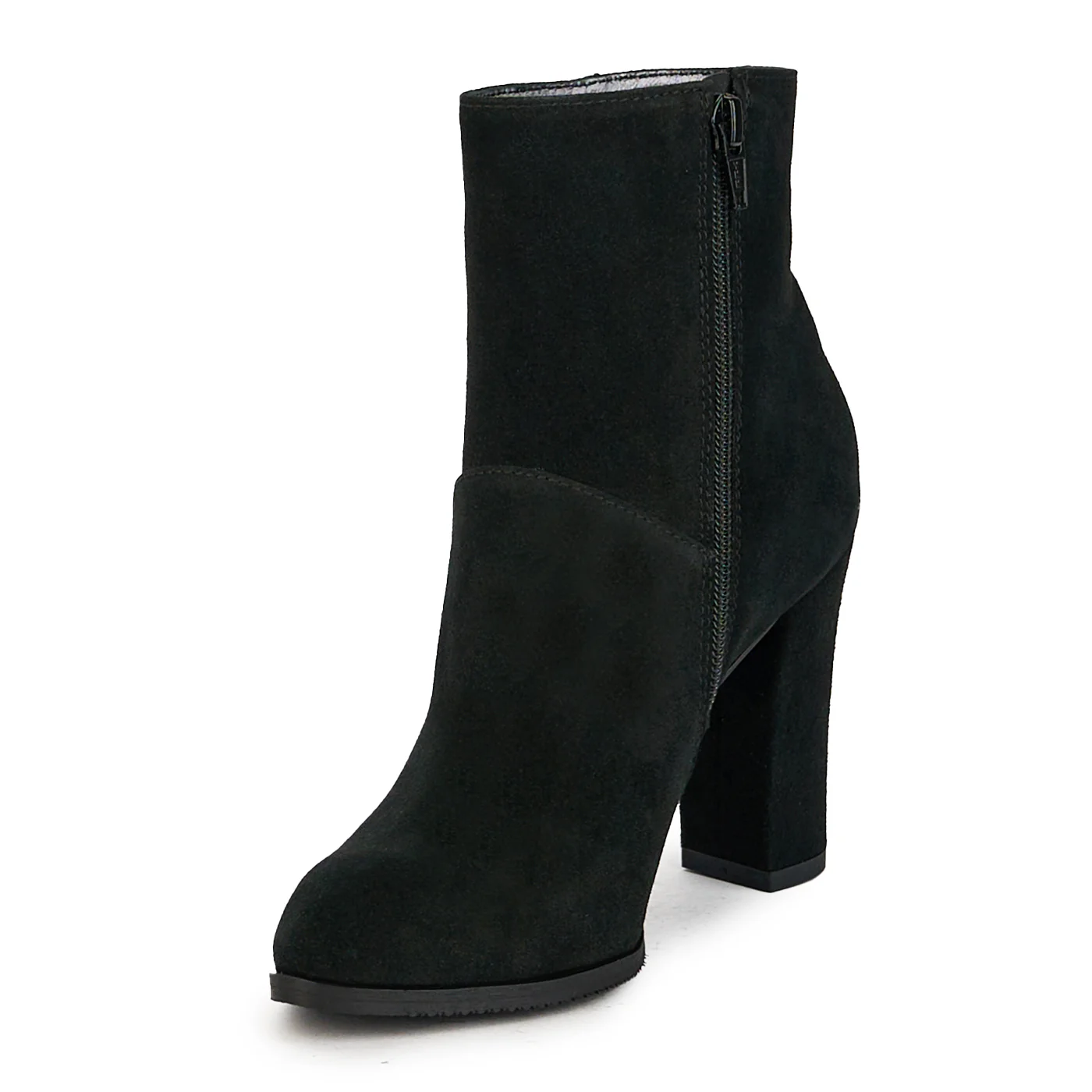 Botine dama din piele naturala cu toc gros 9.5 cm 17413 - Image 3