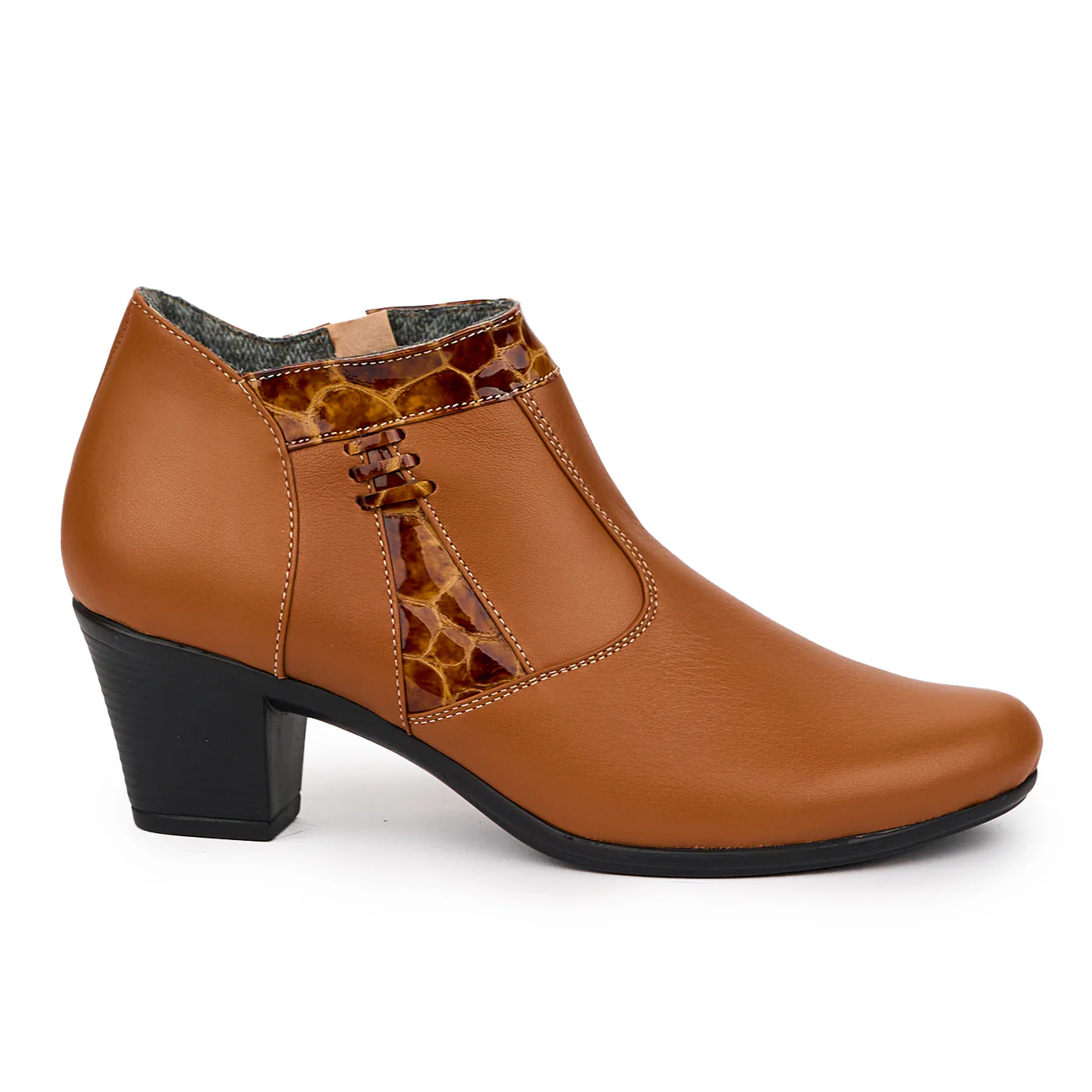 Botine dama din piele naturala maro 14304