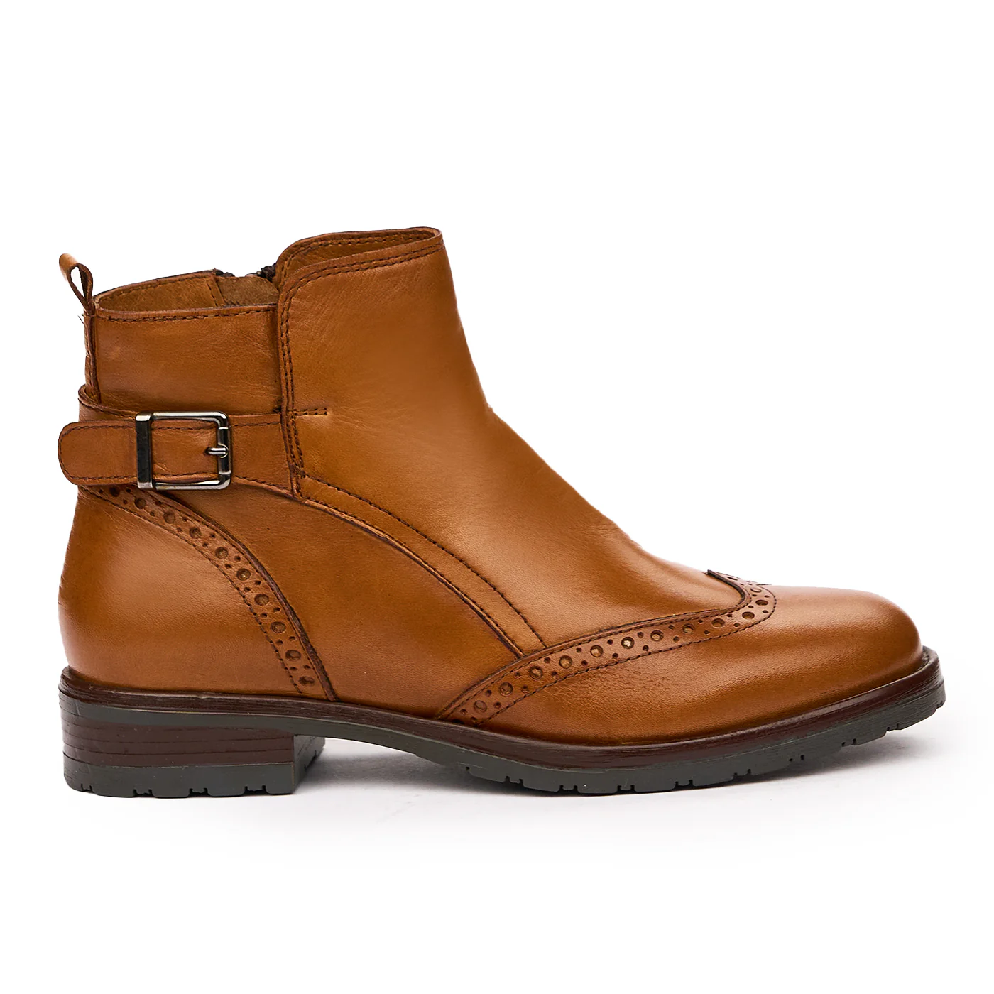Botine dama din piele naturala maro 8232