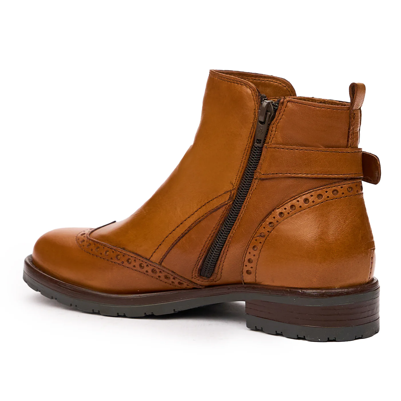 Botine dama din piele naturala maro 8232 - Image 3