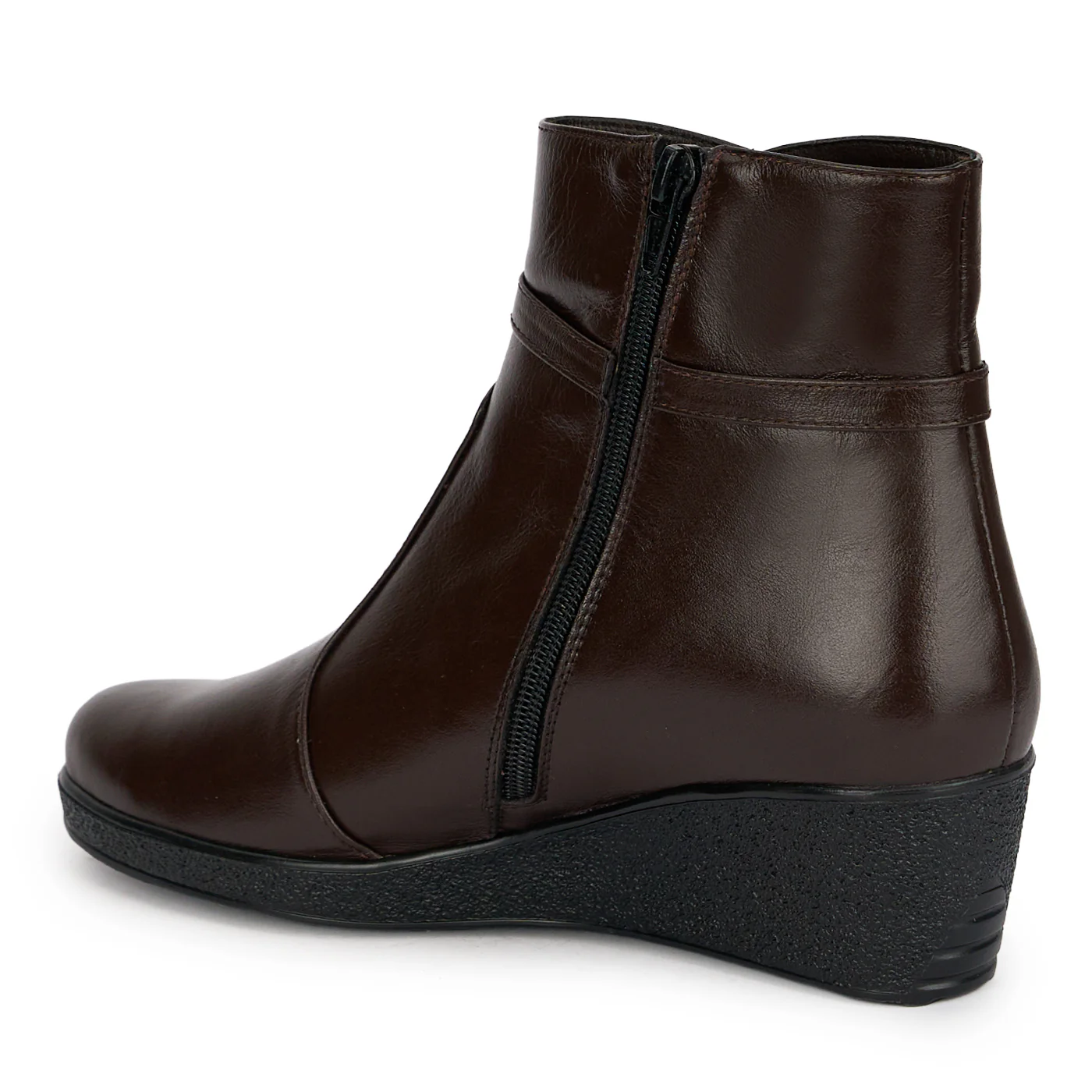 Botine dama din piele naturala maro cu platforma 5 cm 18950 - Image 2