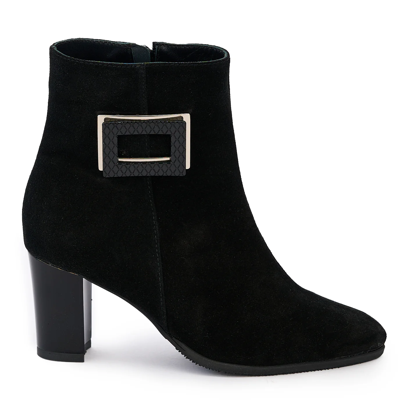Botine dama din piele naturala neagra 14221