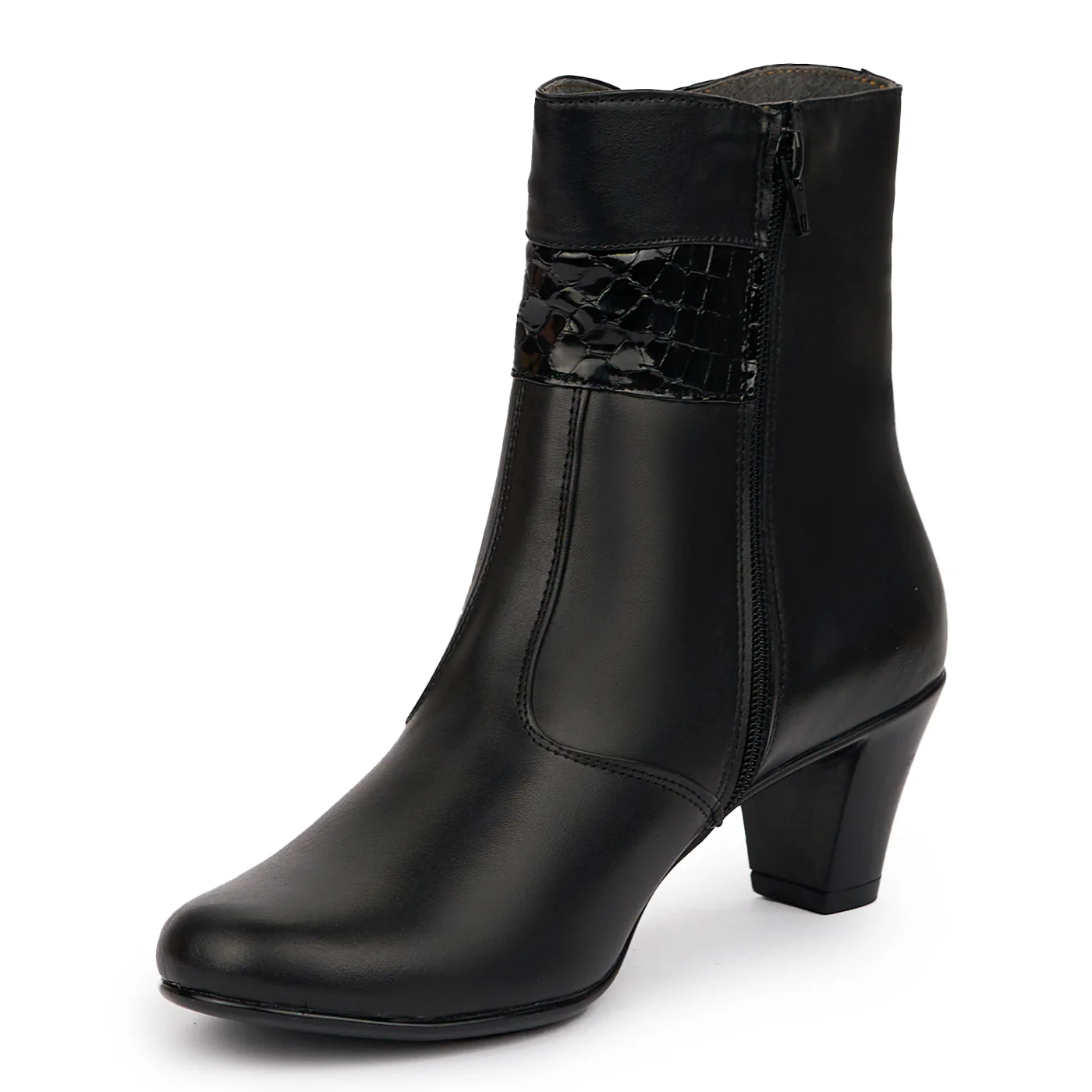 Botine dama din piele naturala neagra 14290 - Image 3