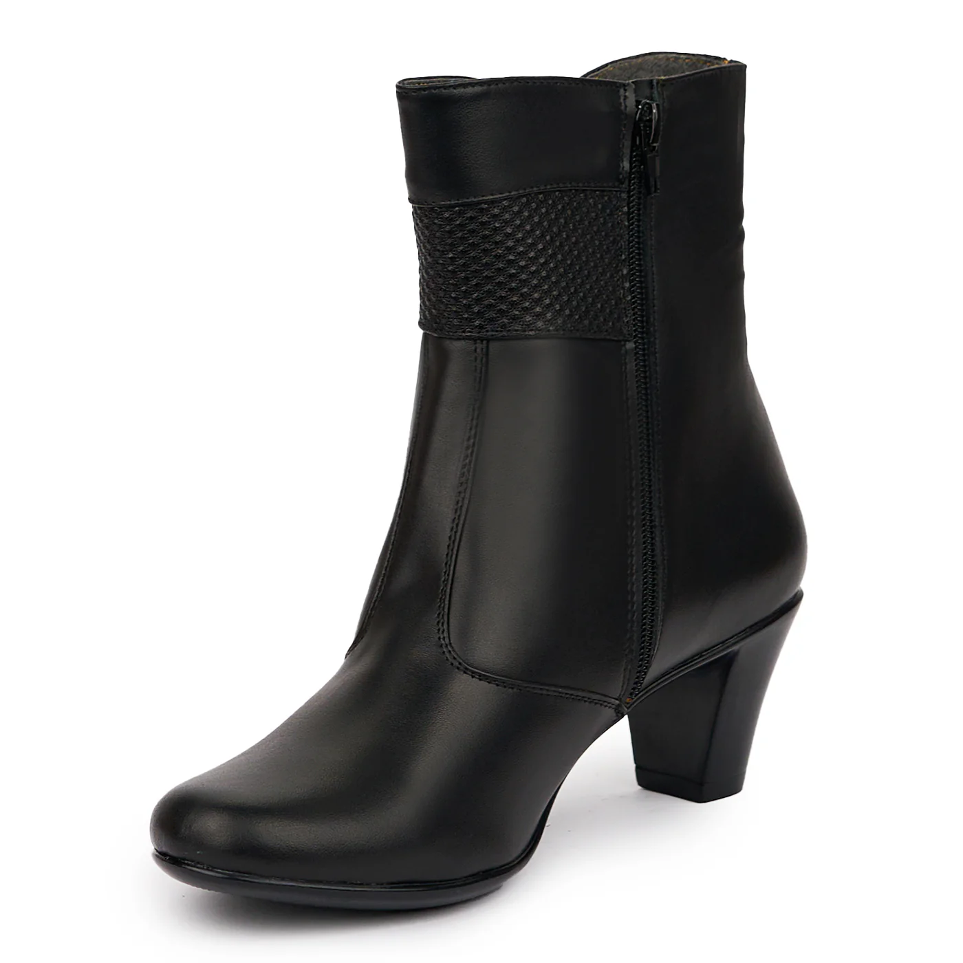 Botine dama din piele naturala neagra 14291 - Image 3