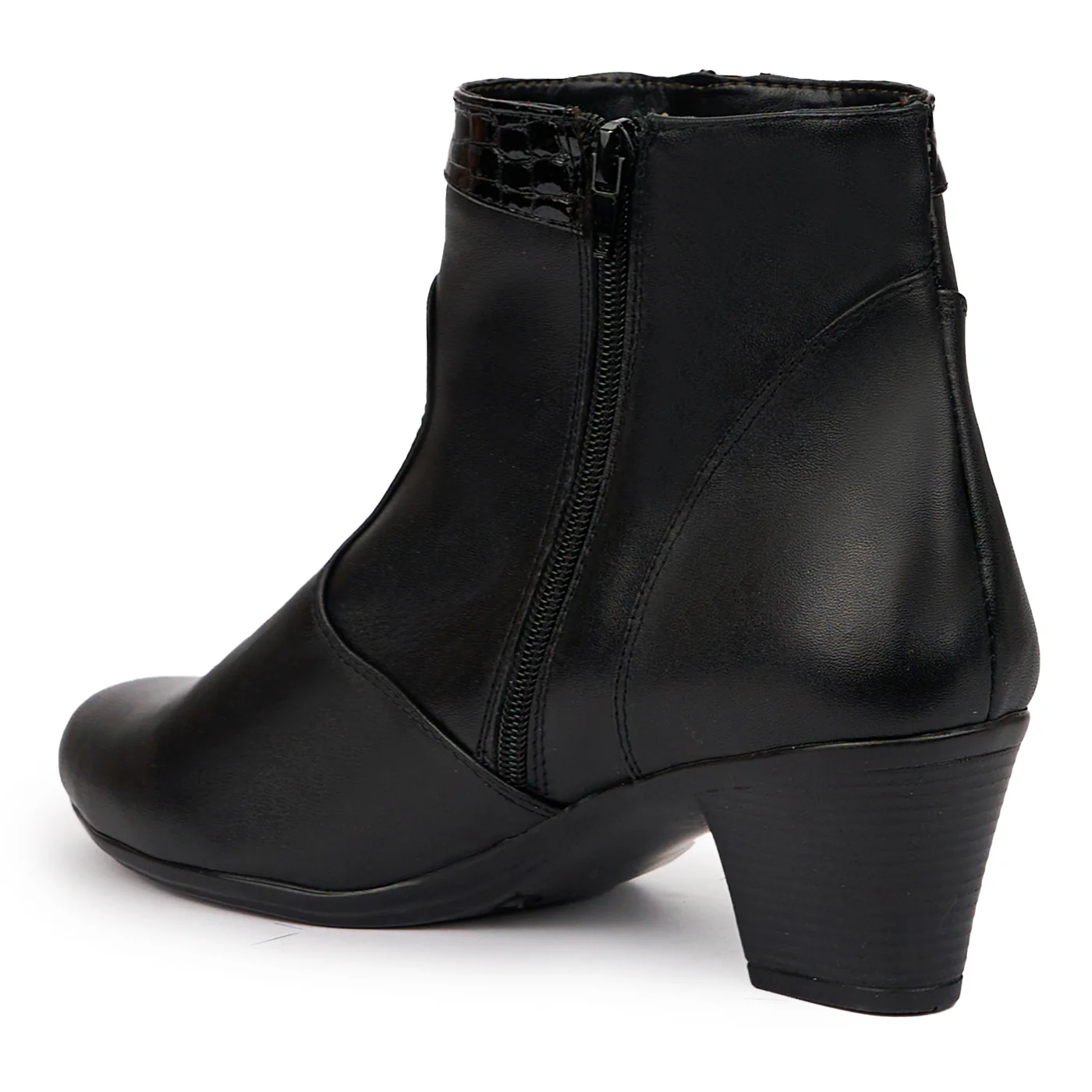 Botine dama din piele naturala neagra 14298 - Image 2
