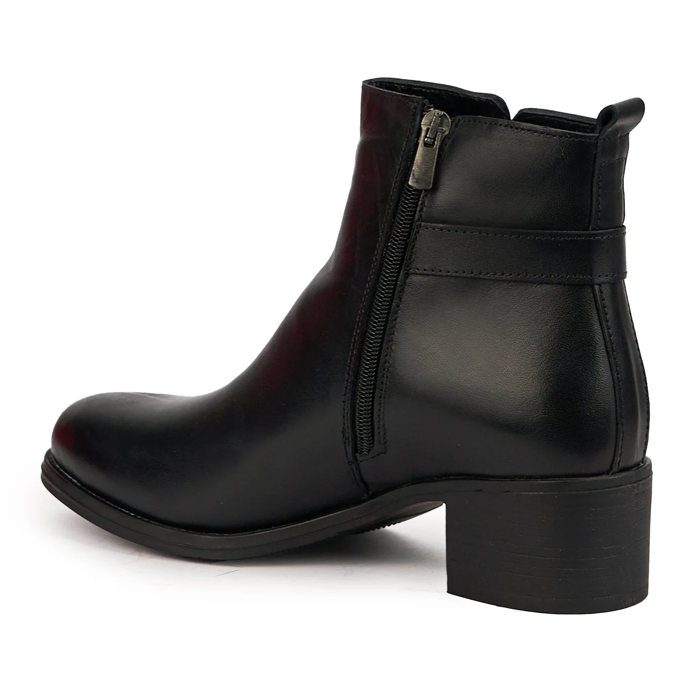 Botine dama din piele naturala neagra 14591 - Image 2