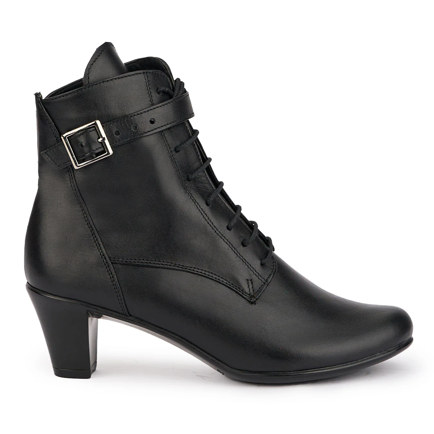 Botine dama din piele naturala neagra 16888