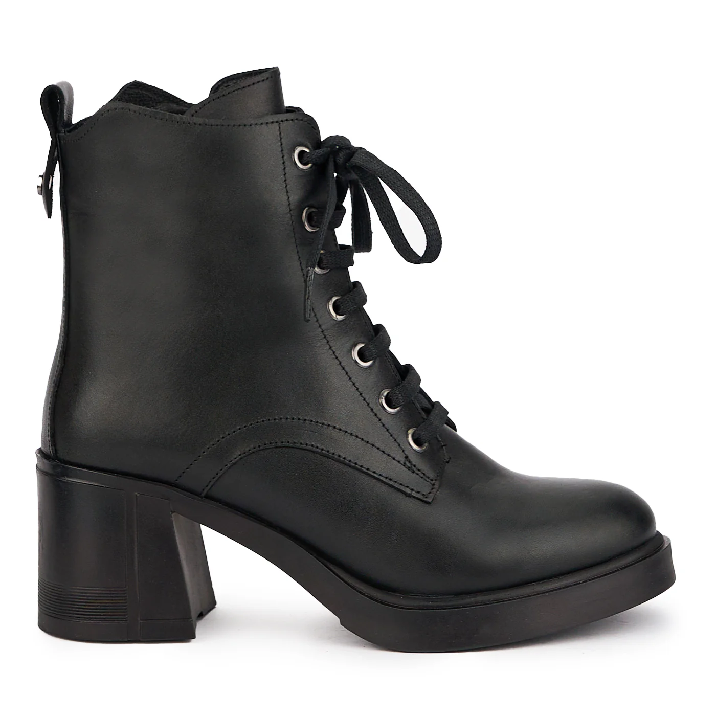 Botine dama din piele naturala neagra 16942