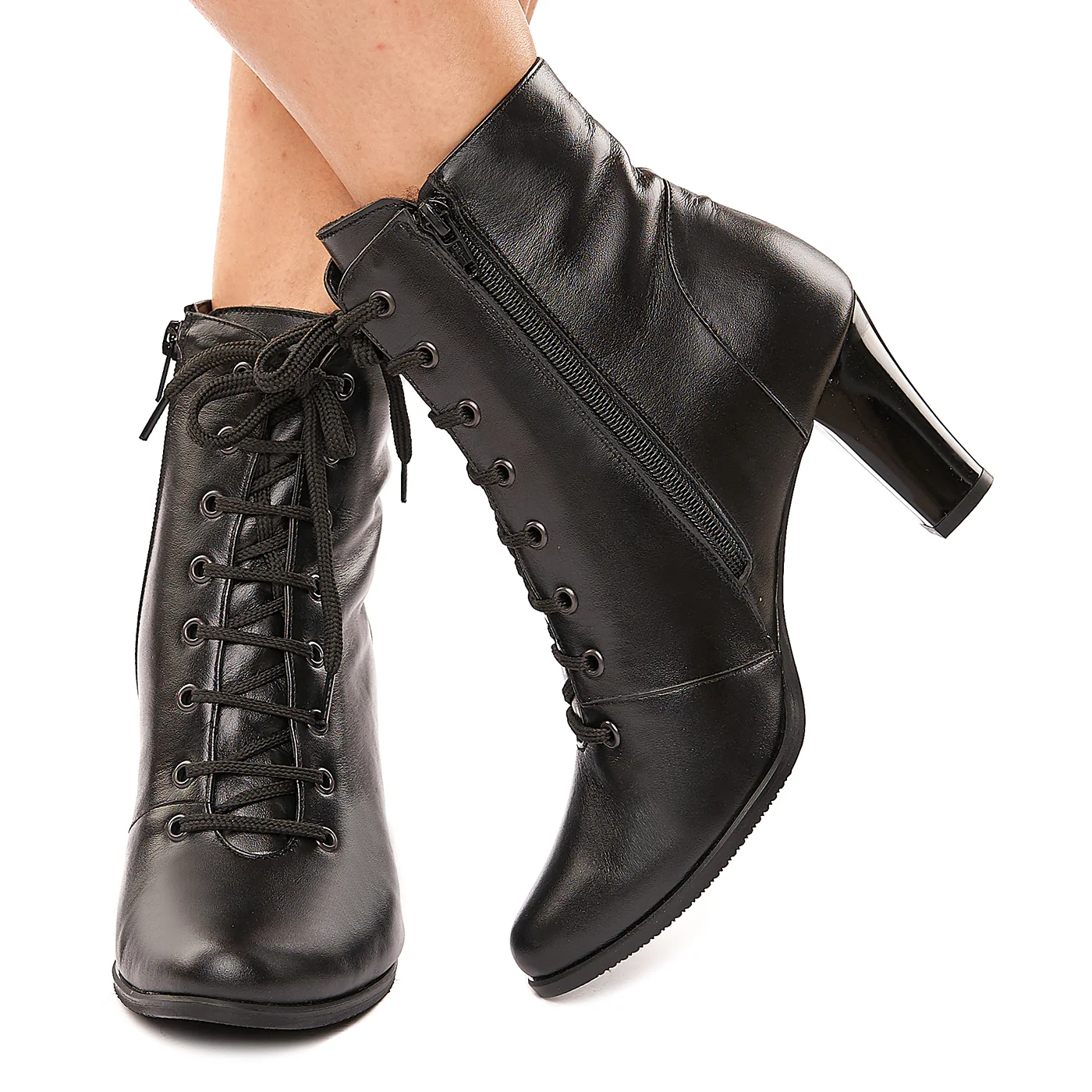 Botine dama din piele naturala neagra 6116 - Image 3