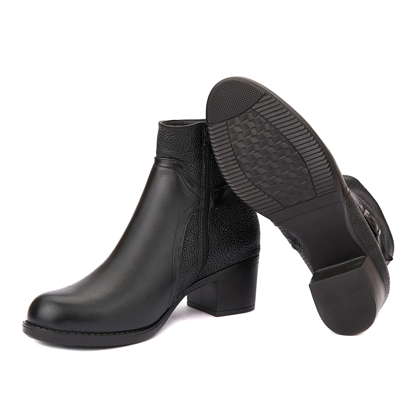 Botine dama din piele naturala neagra 6305 - Image 3