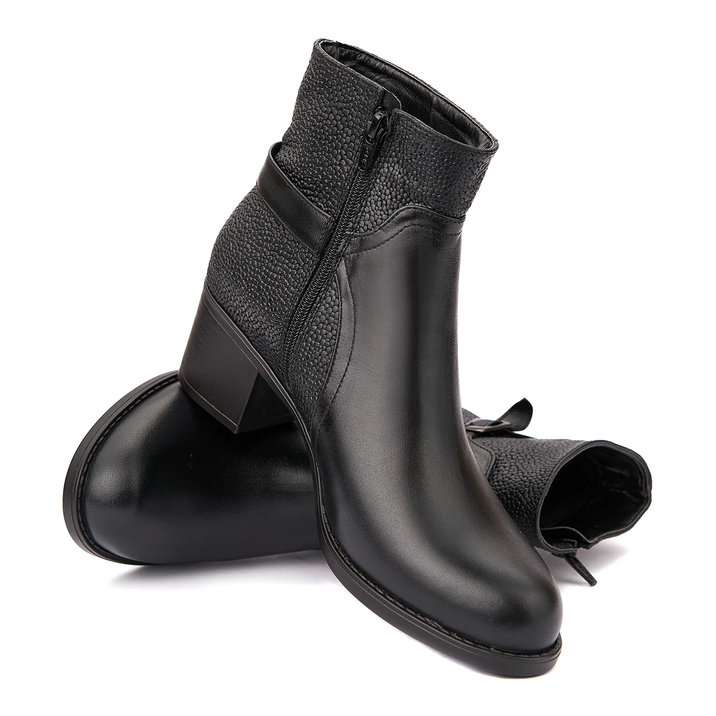 Botine dama din piele naturala neagra 6305 - Image 4
