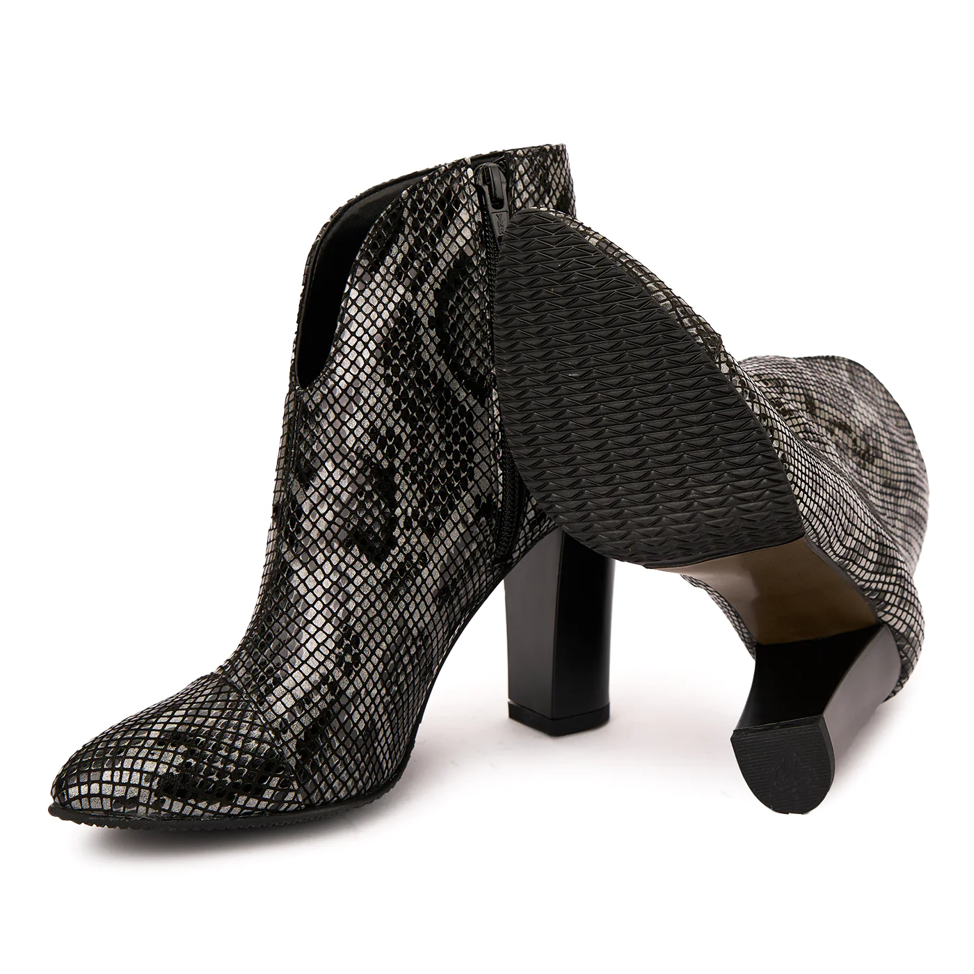 Botine dama din piele naturala neagra 6359 - Image 3