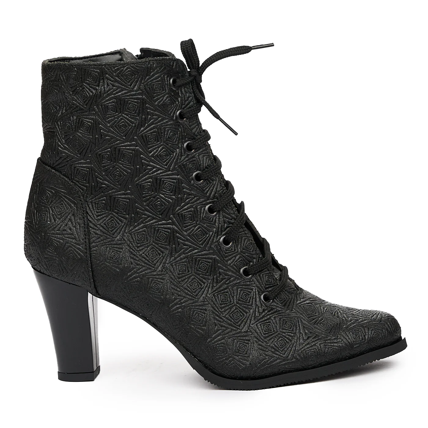 Botine dama din piele naturala neagra 6758