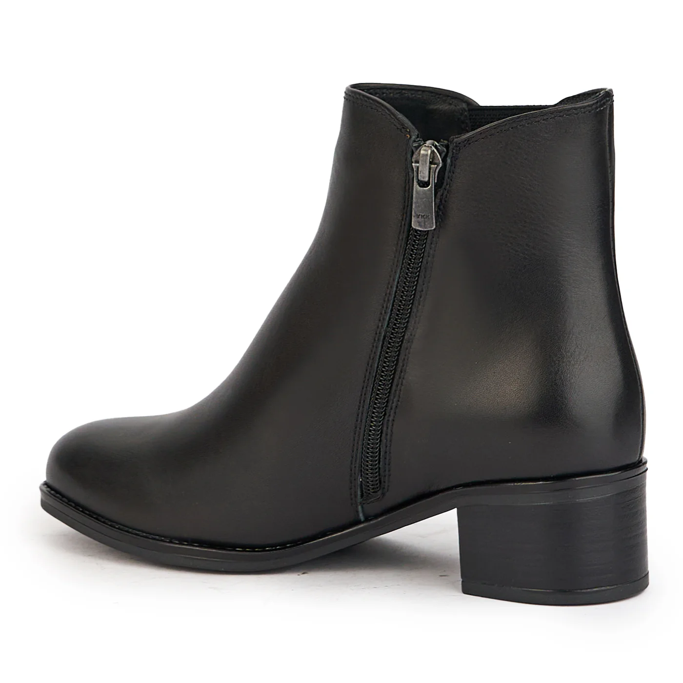 Botine dama din piele naturala neagra cu toc 4.5 cm  17209 - Image 2