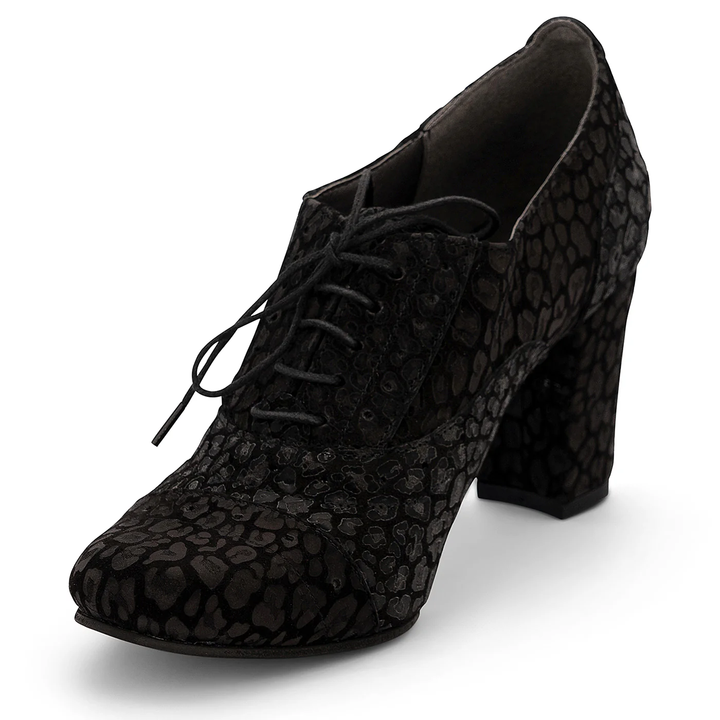 Botine dama din piele naturala neagra cu toc 7.5 cm 14179 - Image 3