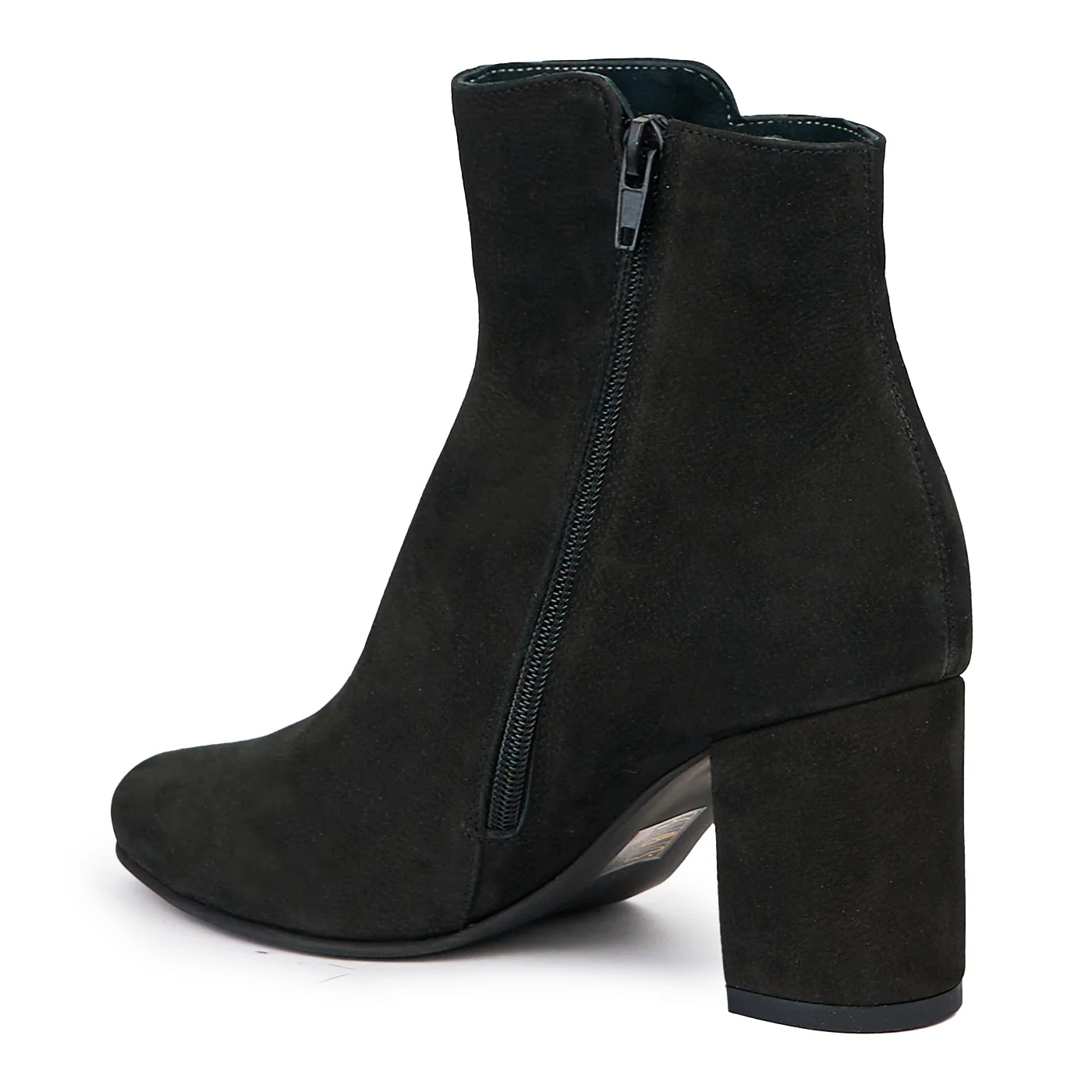 Botine dama din piele naturala neagra cu toc gros  14461 - Image 2