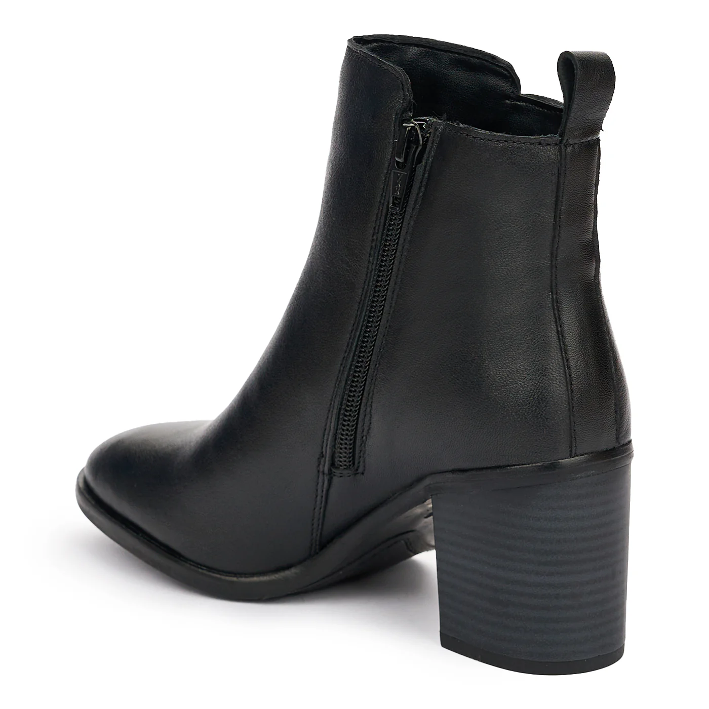 Botine dama din piele naturala neagra toc 7 cm 12963 - Image 2