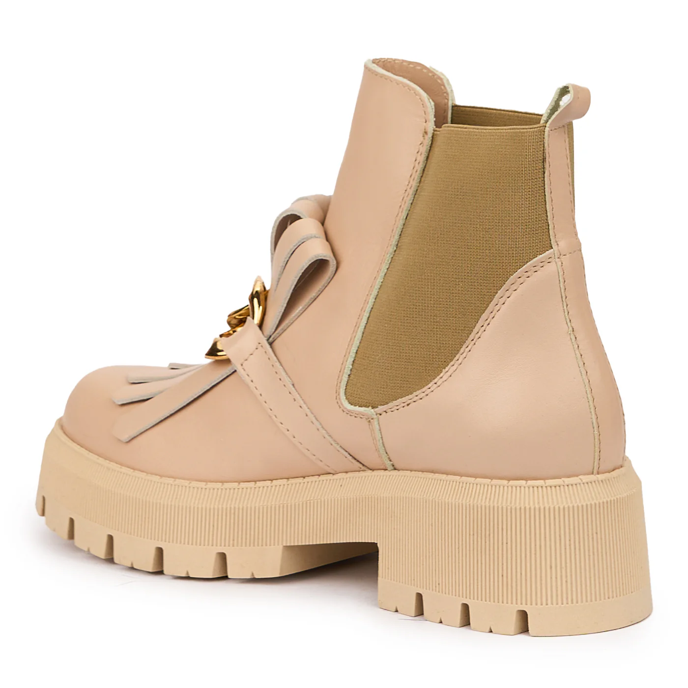 Botine dama din piele naturala roz - nude 14252 - Image 2