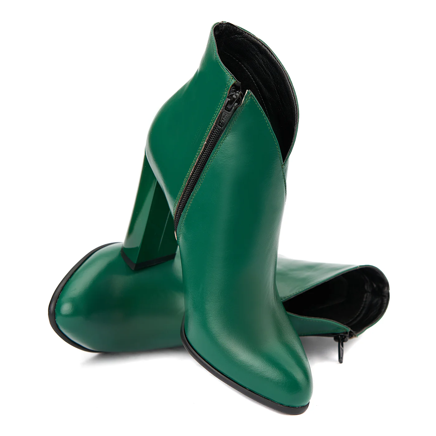 Botine dama din piele naturala verde 6307 - Image 4